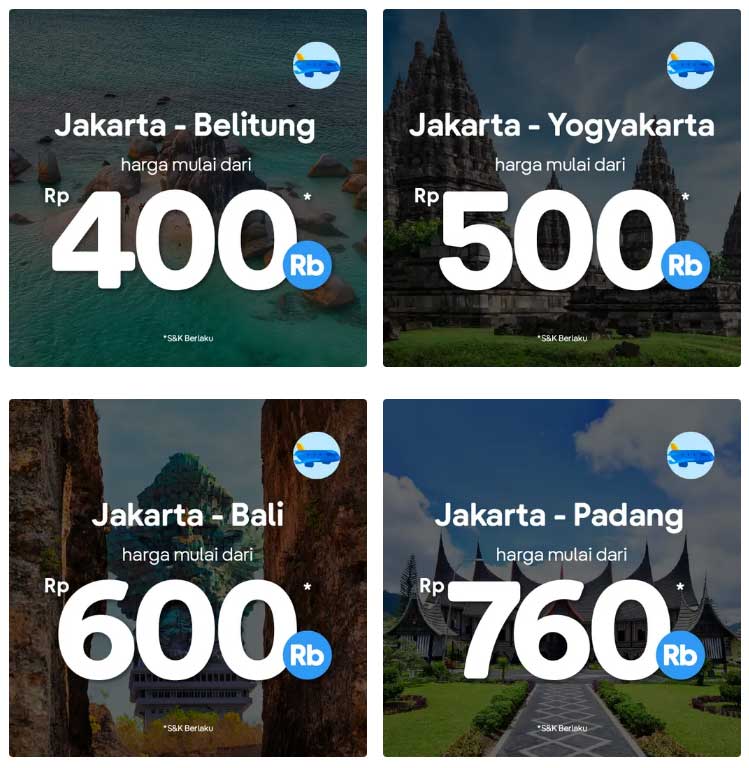 beberapa opsi tiket pesawat murah di indonesia